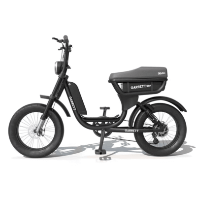 Vélo électrique biplace cargo garrett miller x, batt simple, pneus route