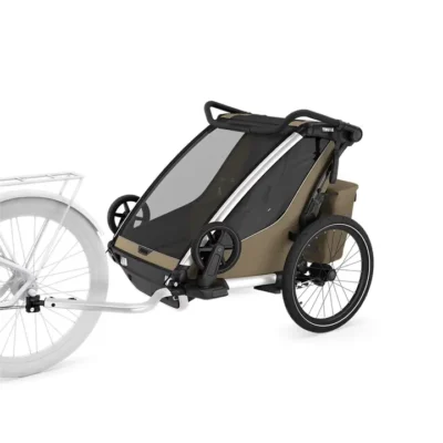 Thule remorque velo pour 2 Enfants – Chariot Cross 2 Double – faded khaki