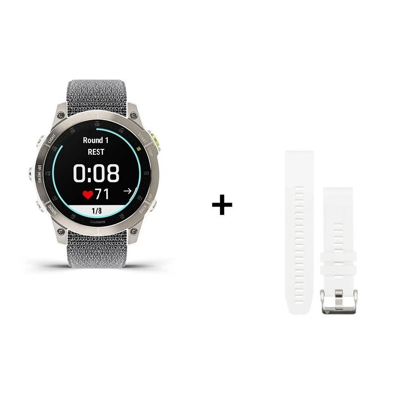 Montre Garmin EPIX Gen 2 Sapphire Titane 47 mm + bracelet nylon gris