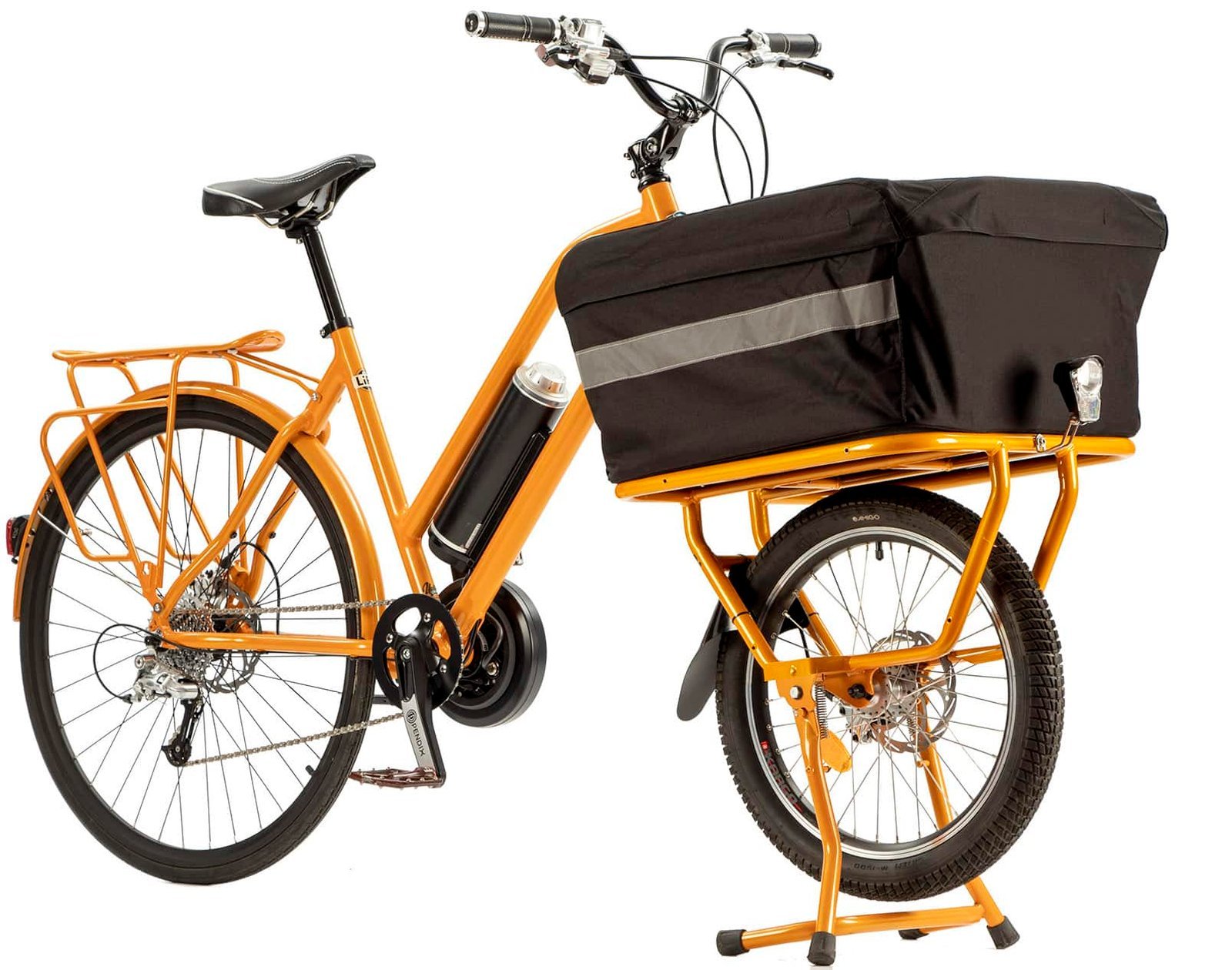 Vélo électrique Bocyclo Cargo Compact Orange – Batterie 500 Wh