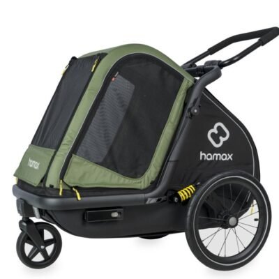 Remorque vélo animaux​ Hamax – Pluto Medium – vert/noir
