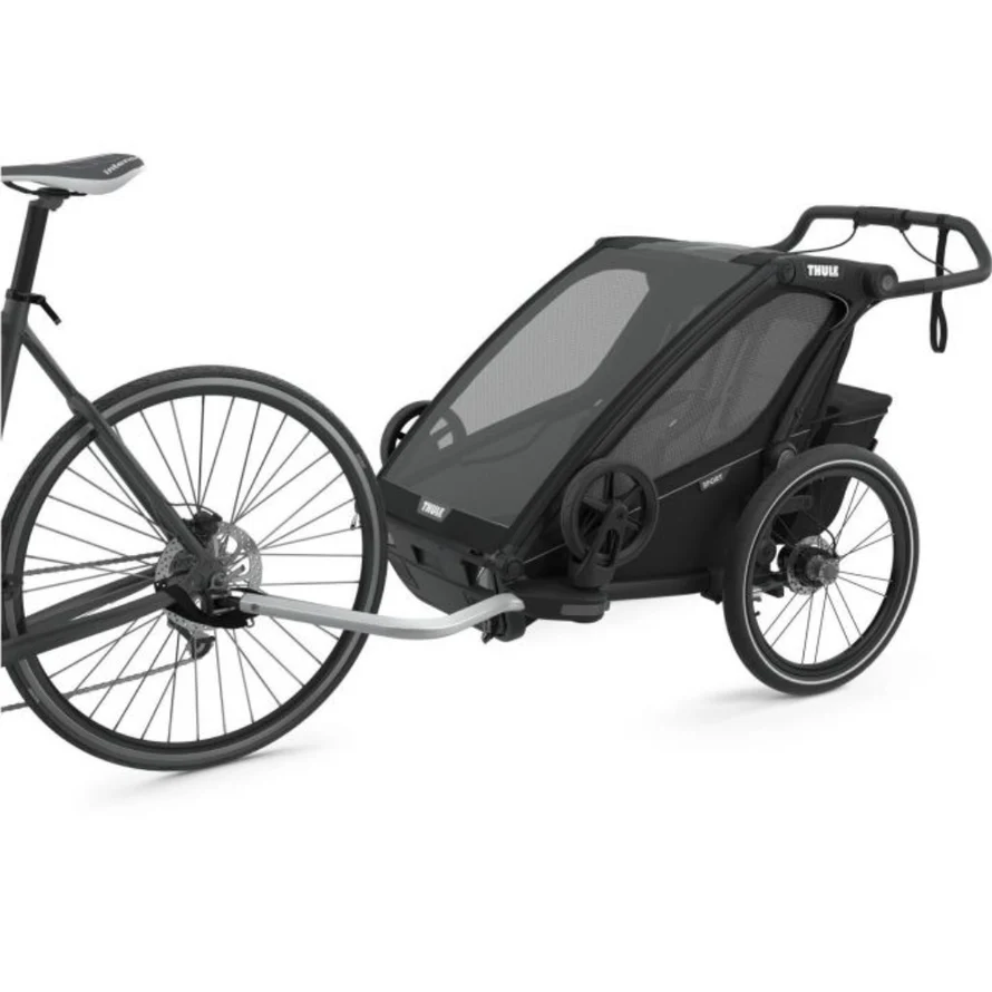 Chariot Thule Remorque Vélo pour 2 Enfants – Chariot Sport 2 Double – noir