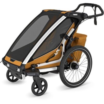 Remorque à vélo occasion​ Thule pour 1 Enfant – Chariot Sport 2 Single – natural gold